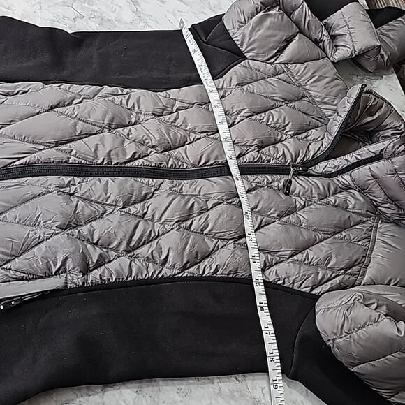 32 Degrees Heat Womens Sz S Gray and Black Down Fill Full Zip Puffer Jacket - Picture 9 of 12